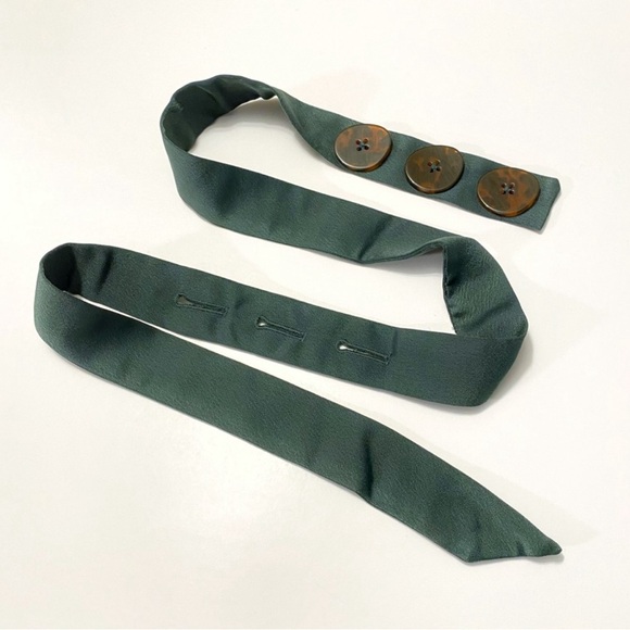 NWT BOSKEMPER green Carlton high waisted front pockets wide leg belt pants - Picture 15 of 15